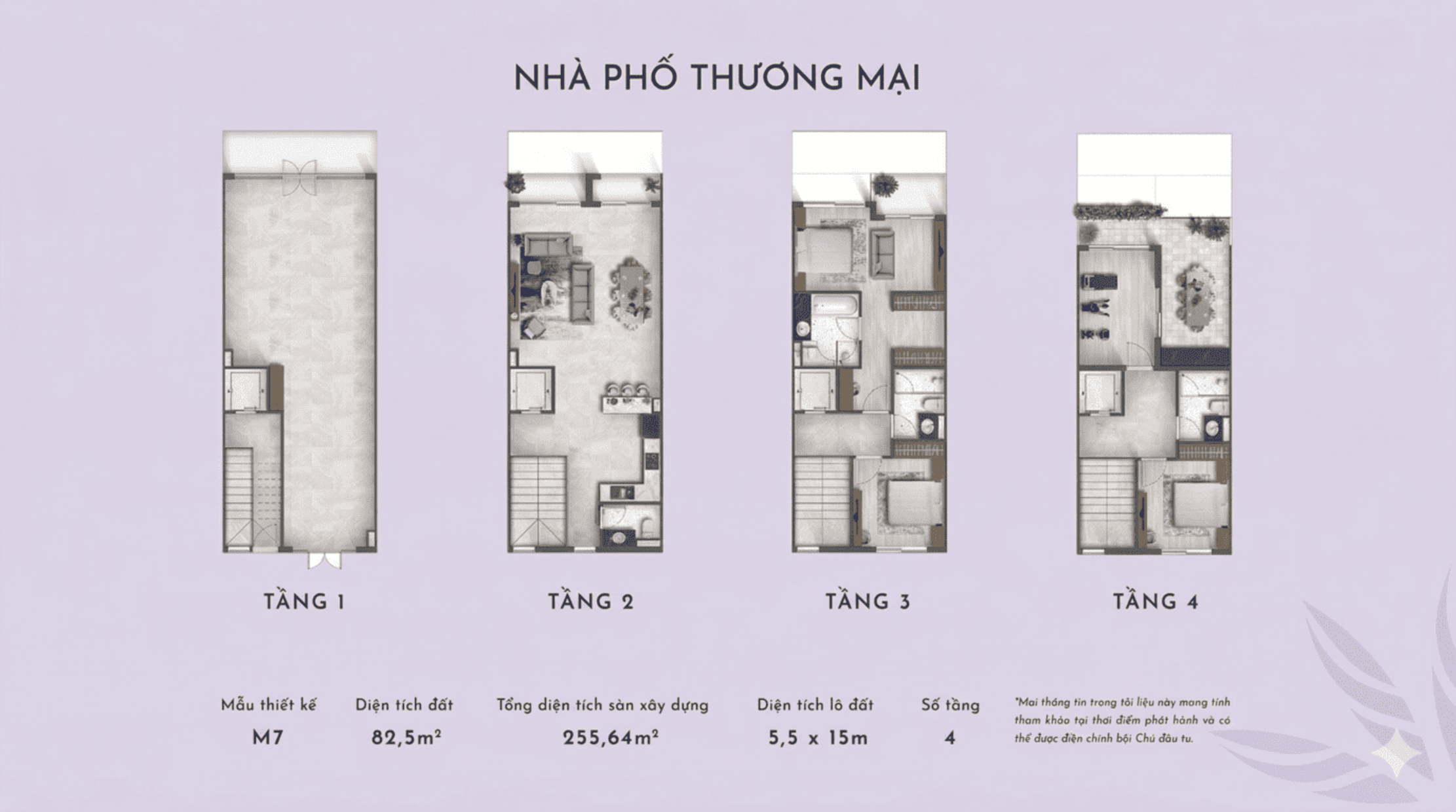 Thiết kế tối ưu cho kinh doanh với mặt tiền kính lớn, vỉa hè rộng và kiến trúc Tây Ban Nha bắt mắt. Khả năng khai thác dòng tiền kép (vừa tăng giá đất, vừa cho thuê kinh doanh) cực tốt.